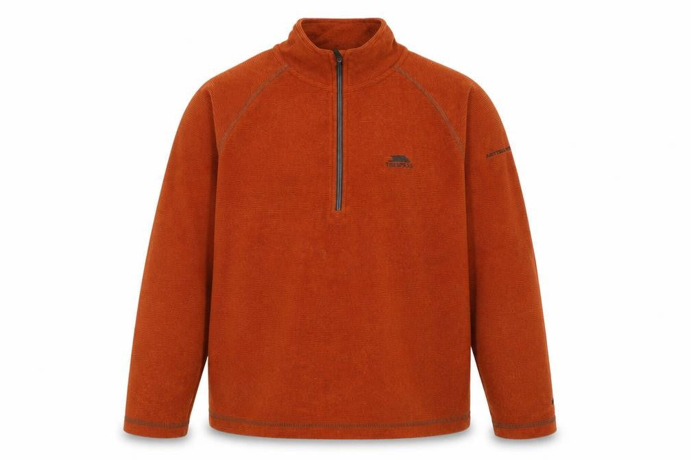 Mens UK Size S Trespass Orange 1/4 Zip Sweatshirt