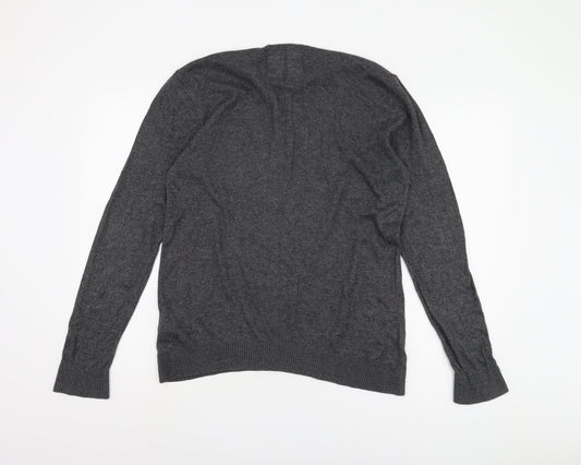 Hollister Men's Grey Crew Neck Pullover Jumper Size L