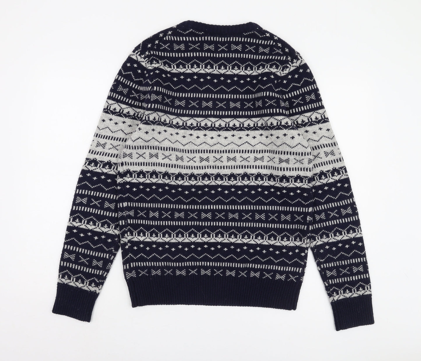 Farah Men's Blue Crew Neck Pullover Jumper M