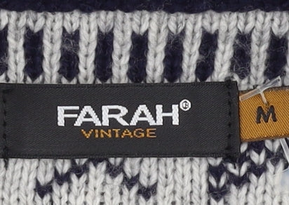 Farah Men's Blue Crew Neck Pullover Jumper M