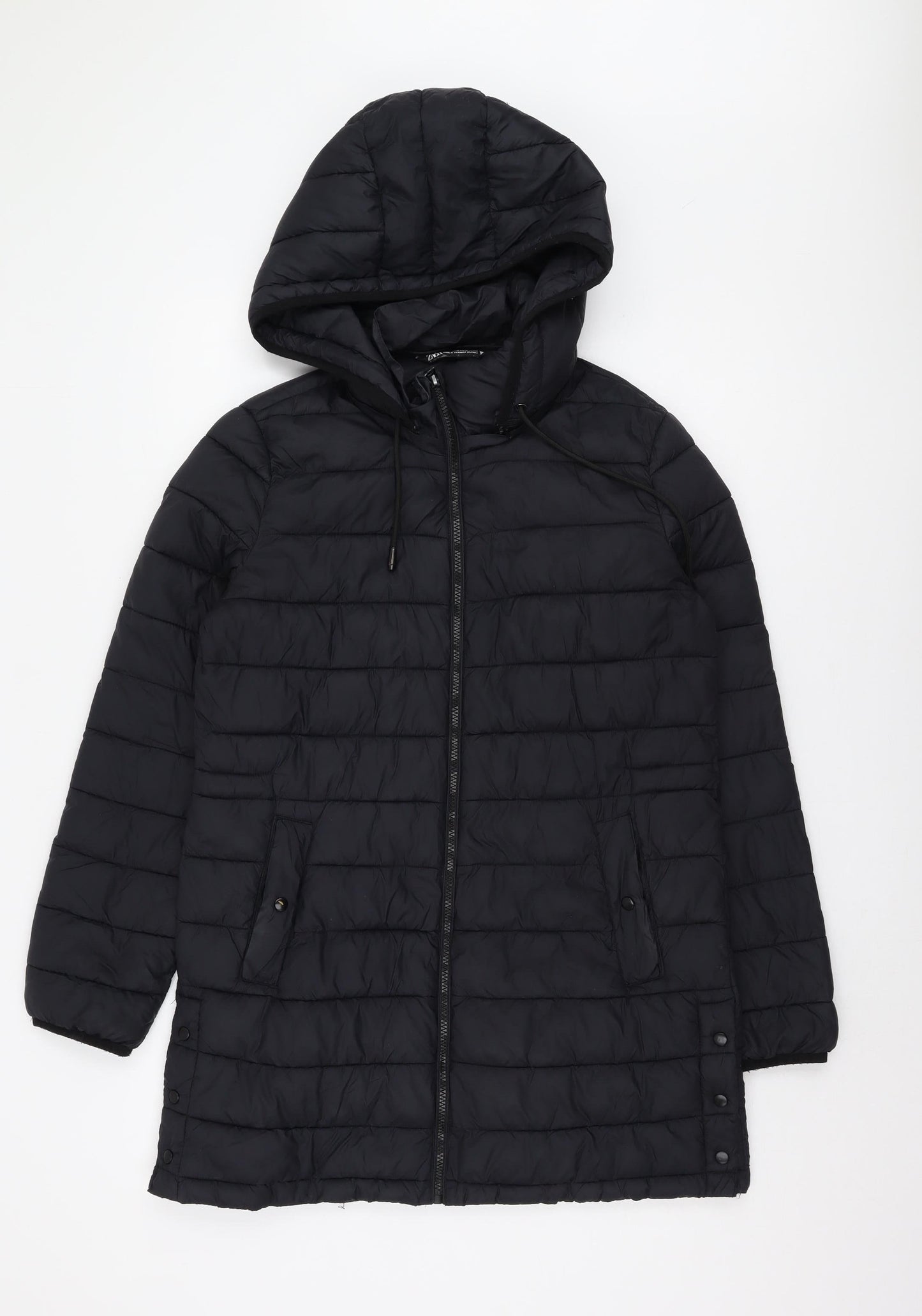 Womens UK Size M Zara Black Puffer Jacket