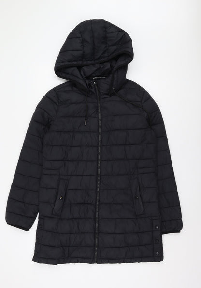 Womens UK Size M Zara Black Puffer Jacket