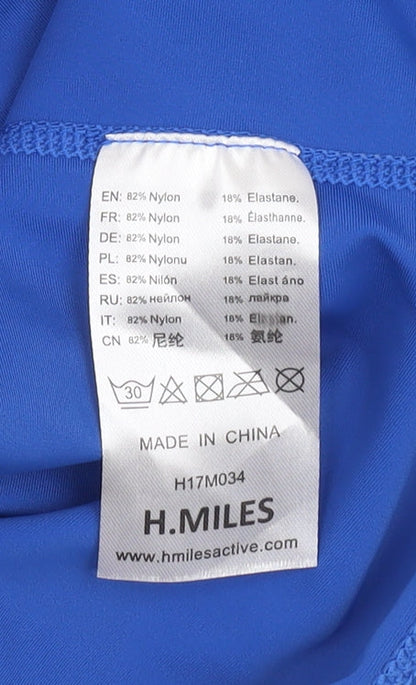 H.MILES Men's Blue Athletic T-Shirt, Size S