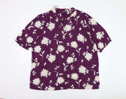 Womens UK Size 18 Bonmarché Purple Basic Blouse