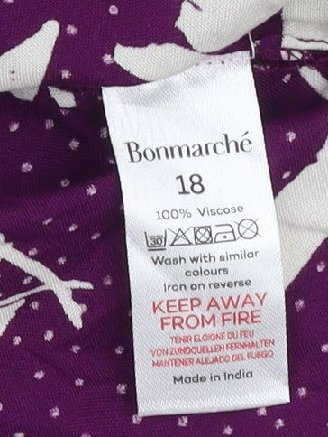Womens UK Size 18 Bonmarché Purple Basic Blouse