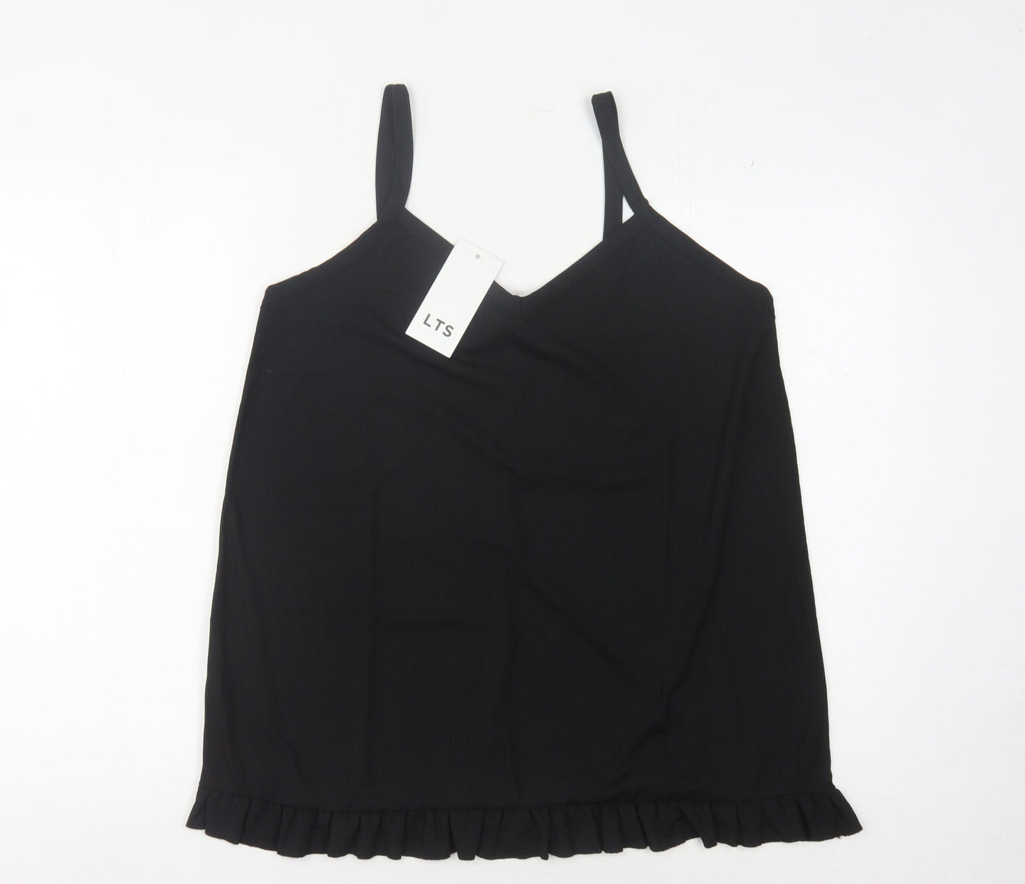 Womens UK Size 10 Long Tall Sally Black Camisole Tank