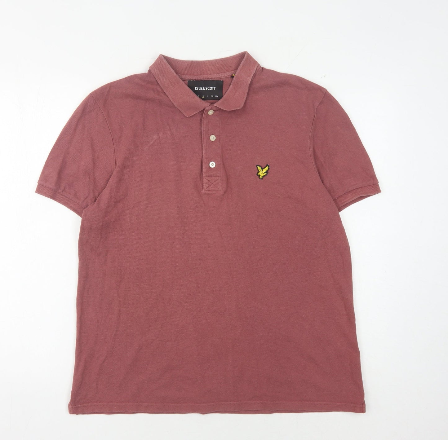 Lyle & Scott Men's Red Polo Shirt Size M - Short Sleeve