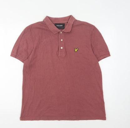 Lyle & Scott Men's Red Polo Shirt Size M - Short Sleeve