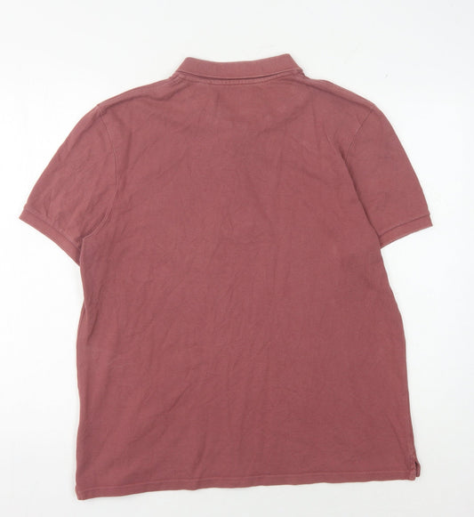 Lyle & Scott Men's Red Polo Shirt Size M - Short Sleeve