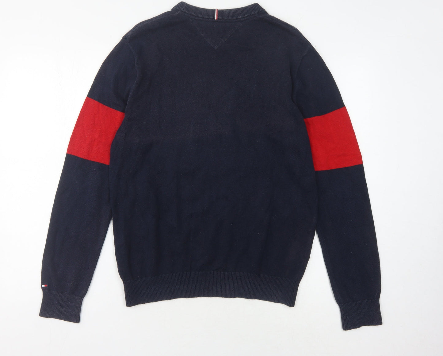 Tommy Hilfiger Men's Blue Graphic Pullover Jumper - Size S