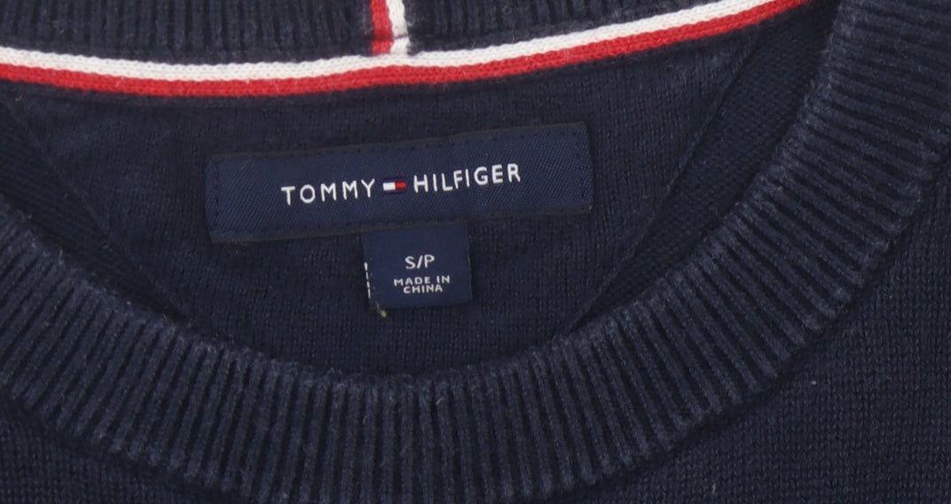 Tommy Hilfiger Men's Blue Graphic Pullover Jumper - Size S