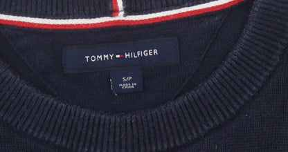 Tommy Hilfiger Men's Blue Graphic Pullover Jumper - Size S