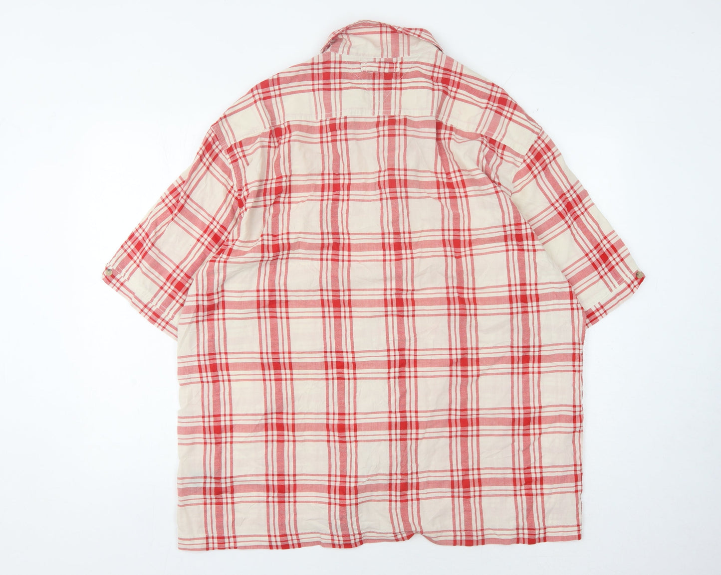 Tommy Jeans Men's Red XL Plaid Button-Up Shirt