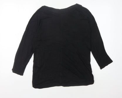 Whistles Black Jersey T-Shirt - Women's Size S