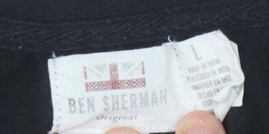 Mens UK Size L Ben Sherman Black  T-Shirt