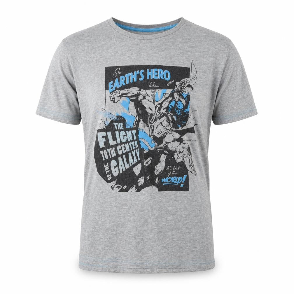 Mens UK Size L Superman Grey  T-Shirt
