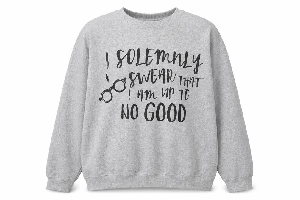 Unisex Adults UK Size L Harry Potter Grey Pullover Sweatshirt