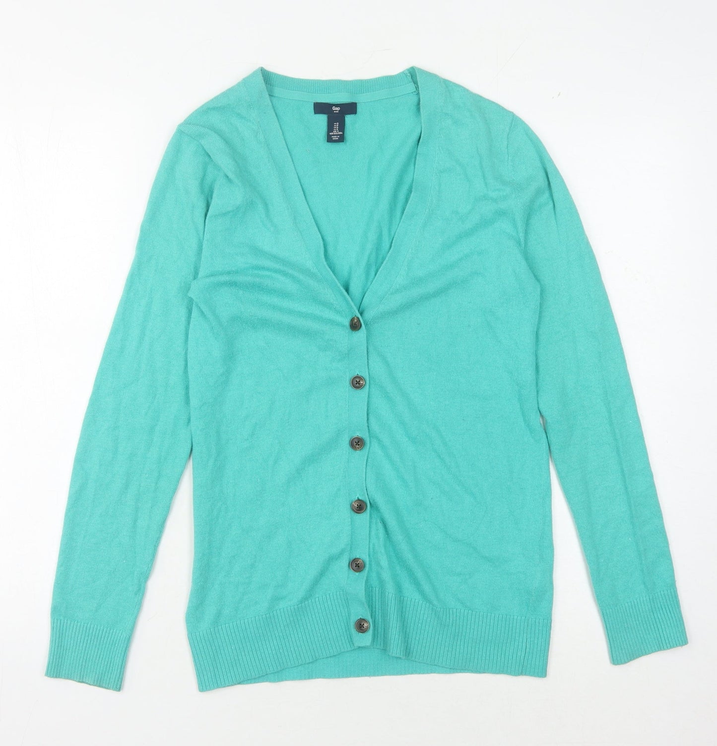 Gap Women's Green V-Neck Cardigan Size S
