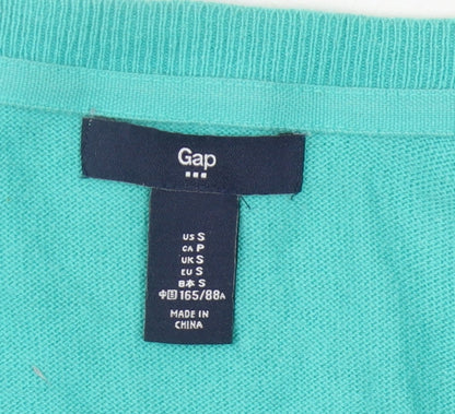 Gap Women's Green V-Neck Cardigan Size S