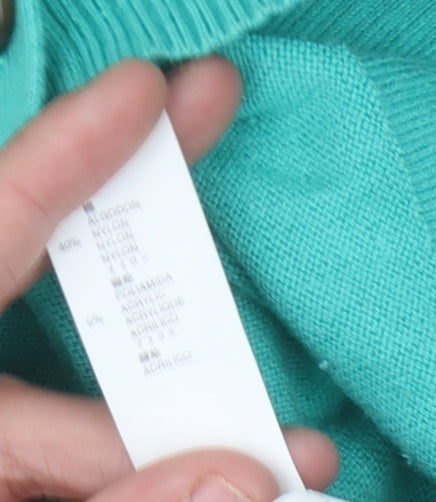 Gap Women's Green V-Neck Cardigan Size S