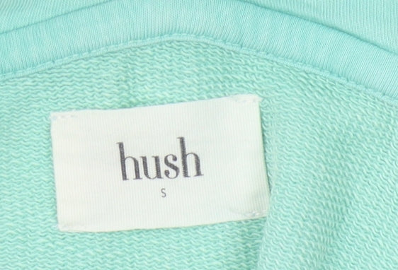 Hush Women's Green Pullover Hoodie, Size S, Cotton