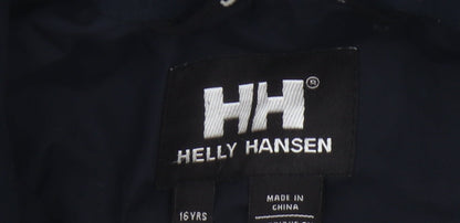 Helly Hansen Boys Blue Basic Jacket, Size 16Y, Water Resistant