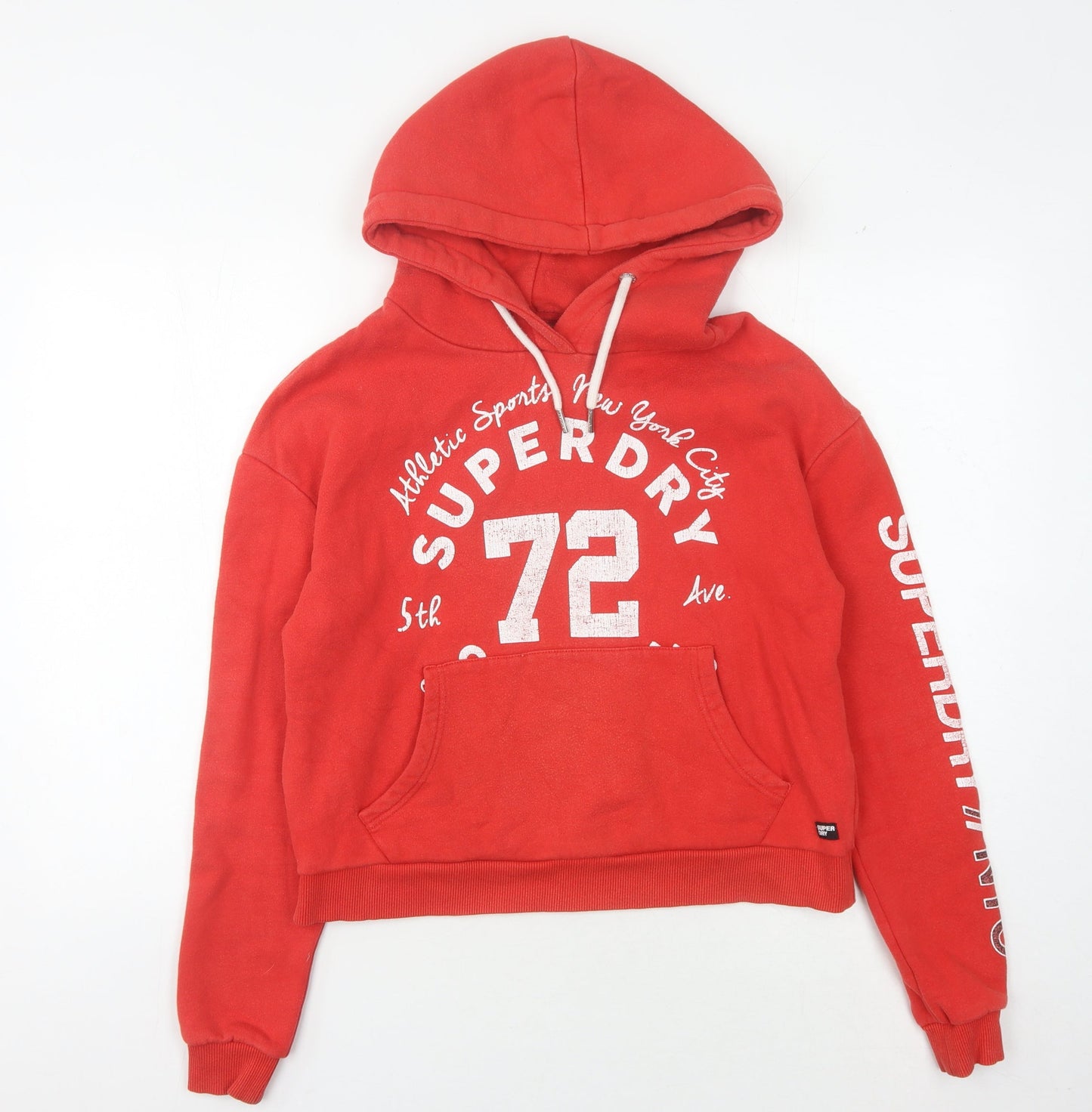 Superdry Women's Red Hoodie 2XS Pullover Casual