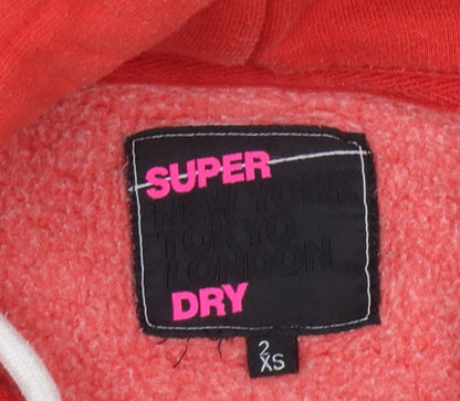 Superdry Women's Red Hoodie 2XS Pullover Casual