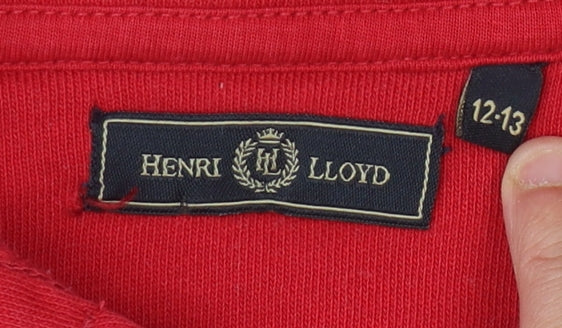 Henri Lloyd Boys Red Hoodie 12-13 Years Pullover Style