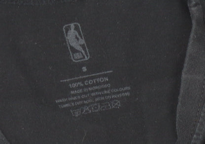 NBA Men's Black Small T-Shirt, Sports Logo Graphic Print