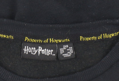 Unisex Adults UK Size 2XS Harry Potter Black Pullover Sweatshirt
