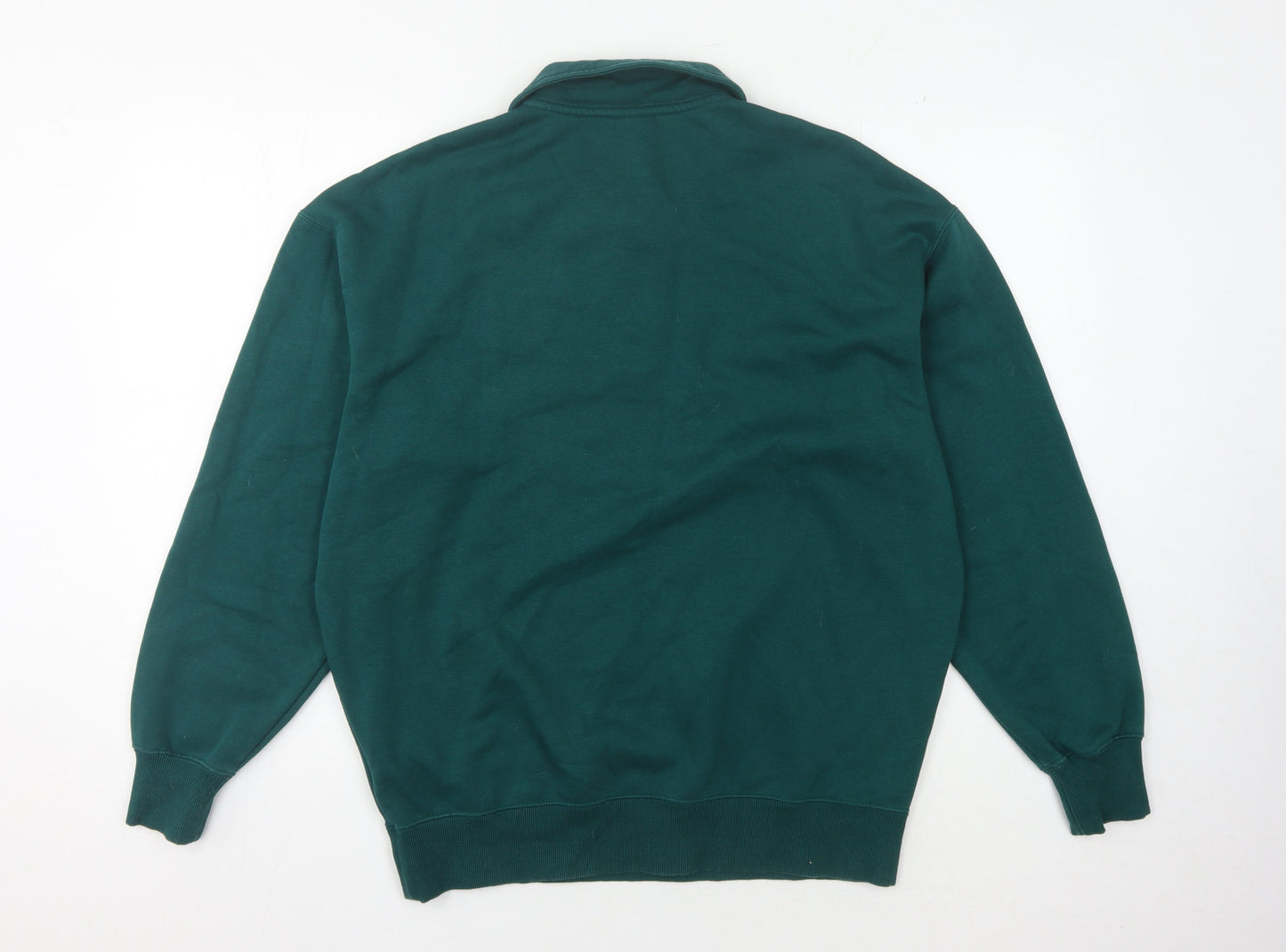 Puma Men's Green Long Sleeve Polo, Size M