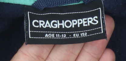Craghoppers Girls Blue Fleece Sweatshirt Age 11-12 High Neck