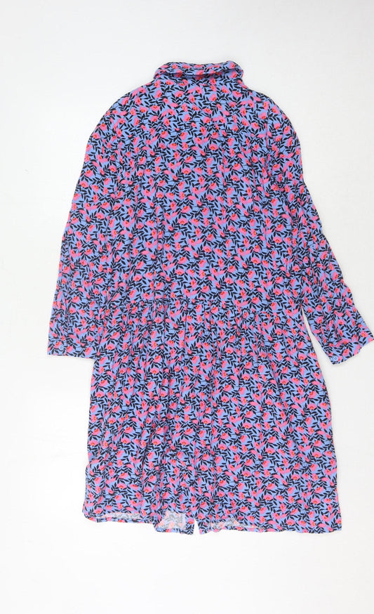 Hush Women's Multicoloured Floral Shirt Dress Size 12