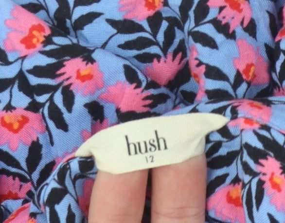 Hush Women's Multicoloured Floral Shirt Dress Size 12