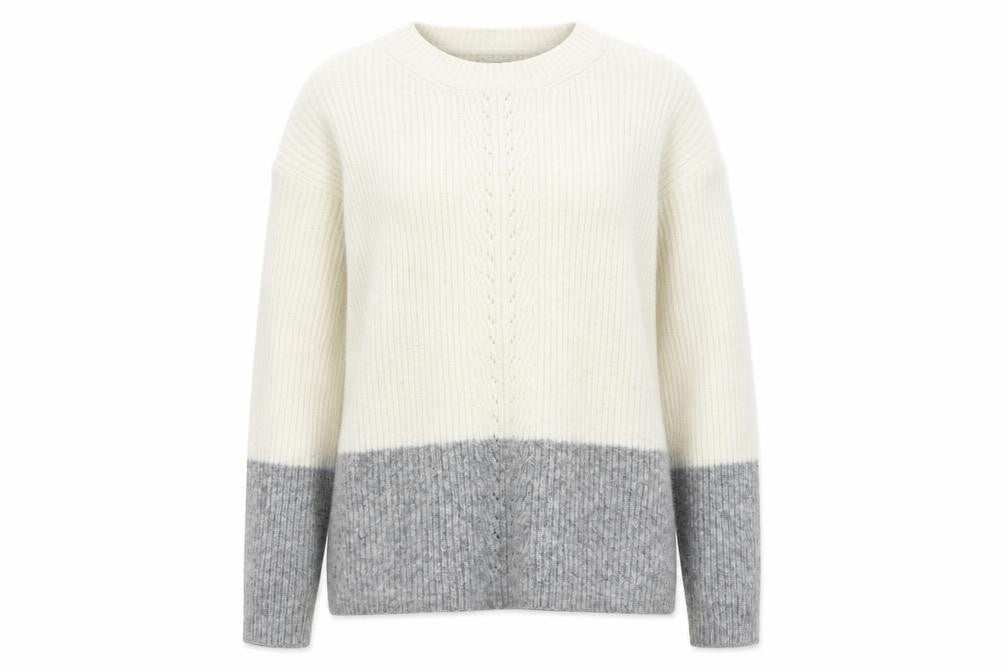 Womens UK Size 10 Fat Face Ivory Pullover Jumper