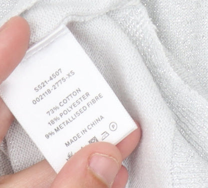 hush Women's White XS Star Pullover Jumper