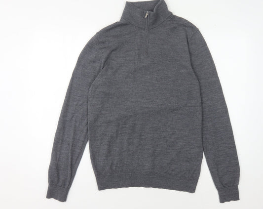 Reiss Men's Grey Wool Pullover Jumper M