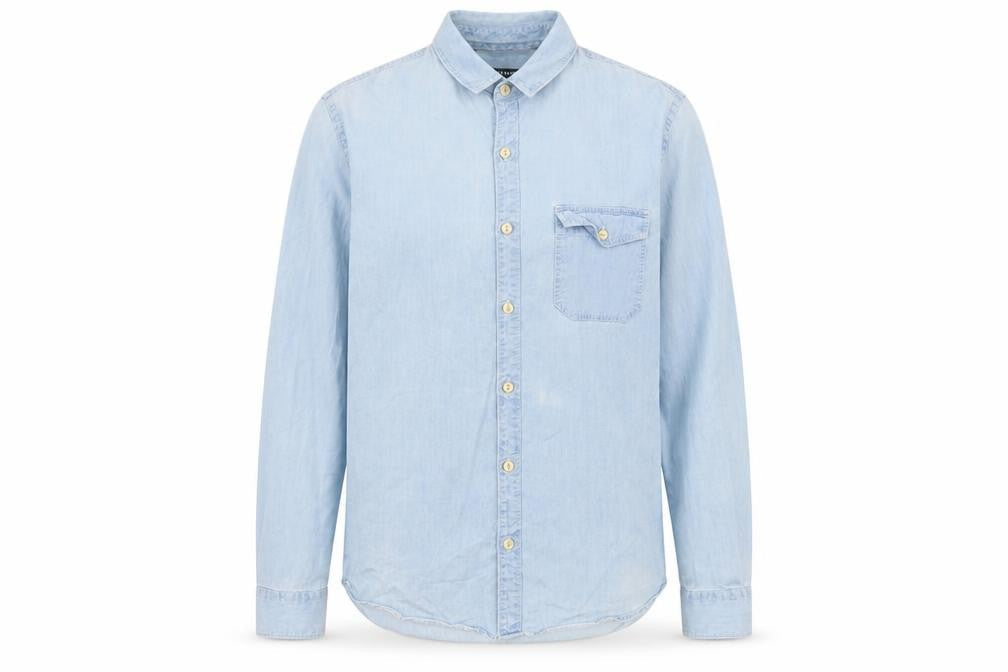 Womens UK Size XS Whistles Blue Basic Button-Up