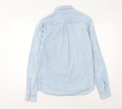 Womens UK Size XS Whistles Blue Basic Button-Up