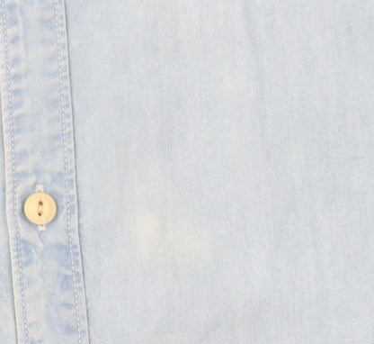 Womens UK Size XS Whistles Blue Basic Button-Up