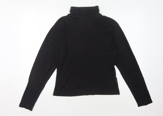 Trespass Black Roll Neck Long Sleeve T-Shirt Size S