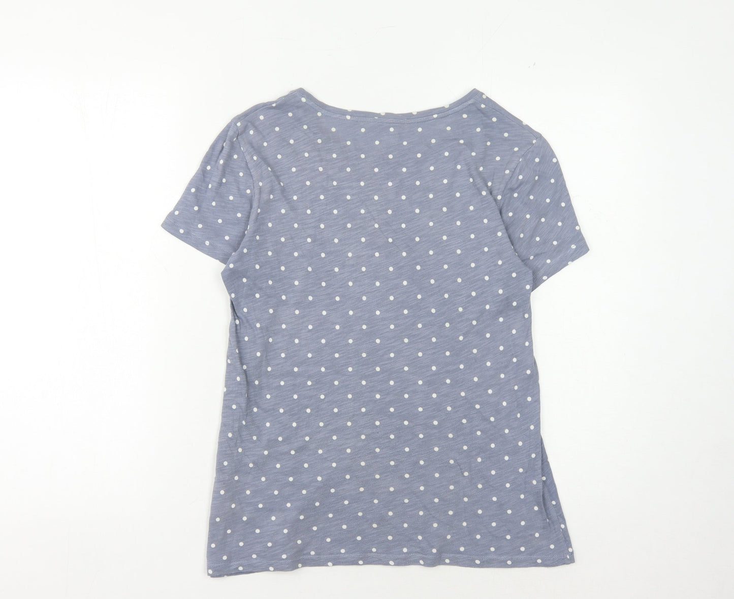 Boden Women's Blue Polka Dot Cotton T-Shirt, Size S