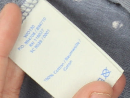 Boden Women's Blue Polka Dot Cotton T-Shirt, Size S