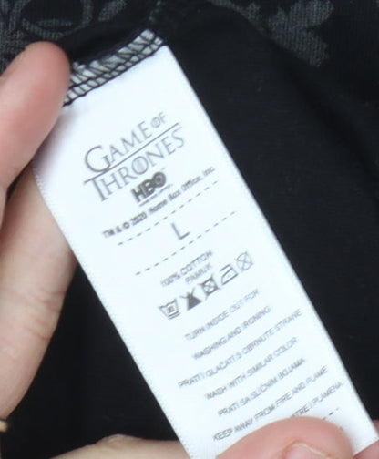 HBO Game of Thrones Men's Black T-Shirt, Size L