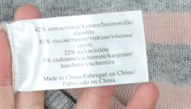 Laura Ashley Women's Multicoloured Striped Pullover Jumper - Size 12