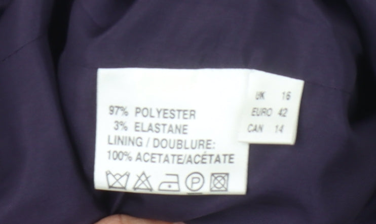 Jacques Vert Women’s Purple Suit Jacket Size 16