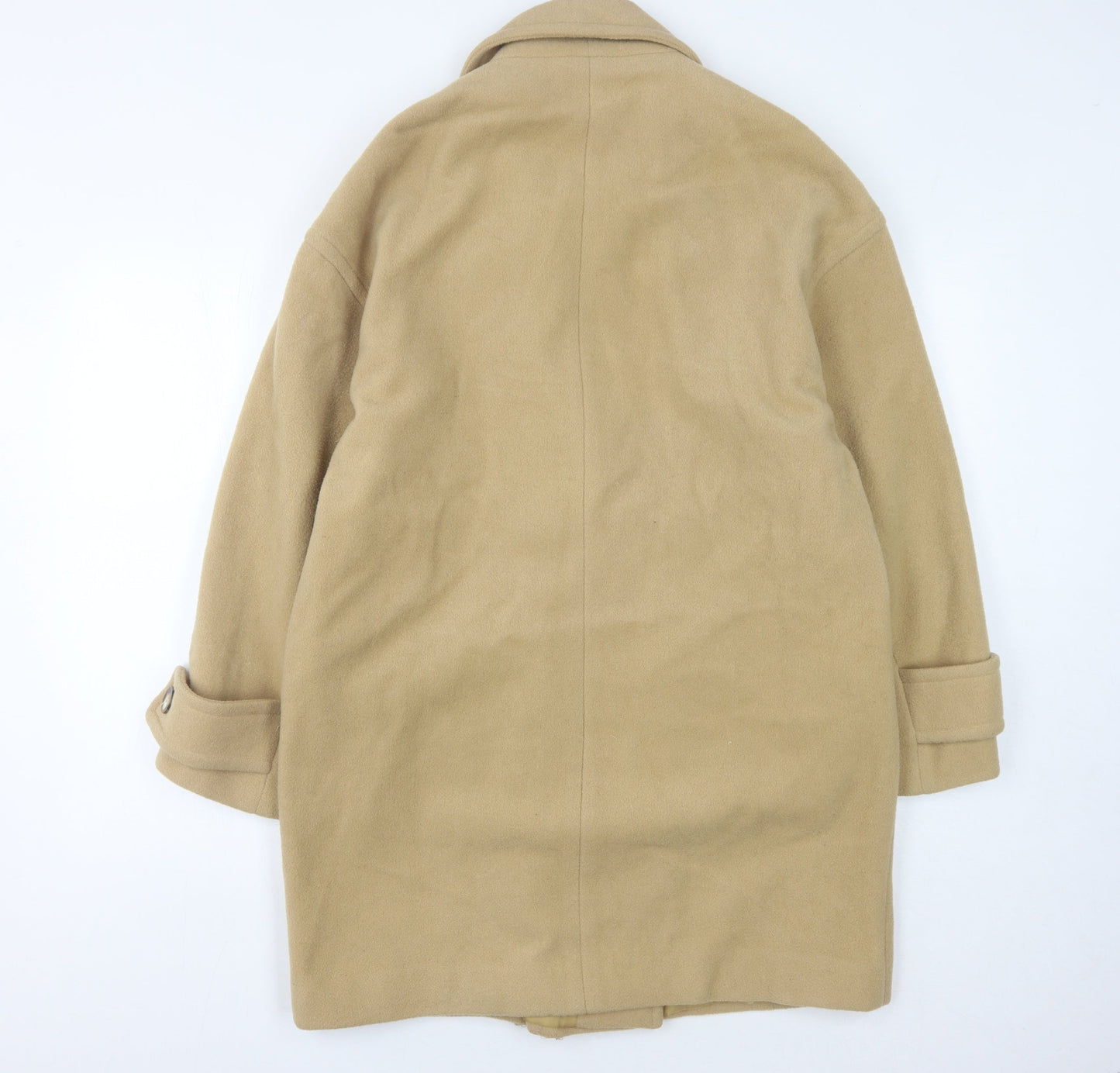 Elements Women's Beige Wool Pea Coat Size 14