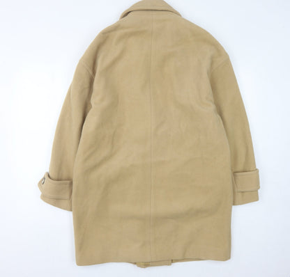 Elements Women's Beige Wool Pea Coat Size 14