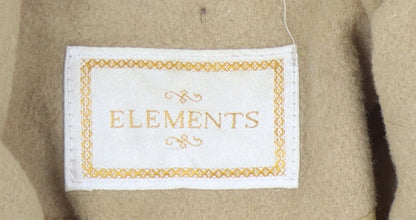Elements Women's Beige Wool Pea Coat Size 14